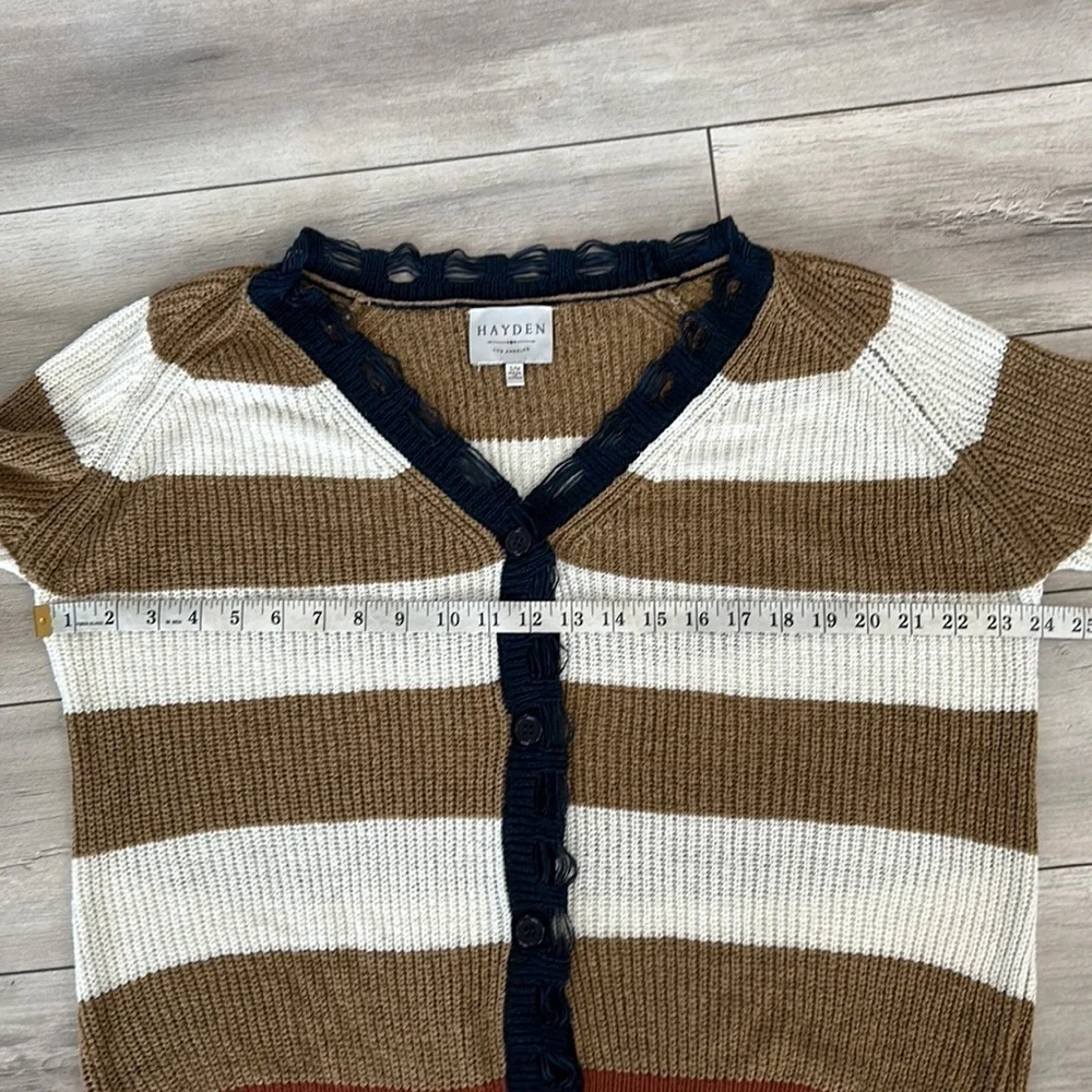 Hayden size s/m distressed cardigan sweater